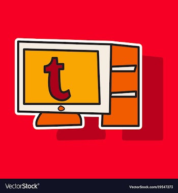 Sticker unusual look tumblr social media icons vector image