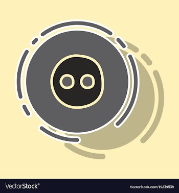 Sticker unusual look web icon of modern social vector image