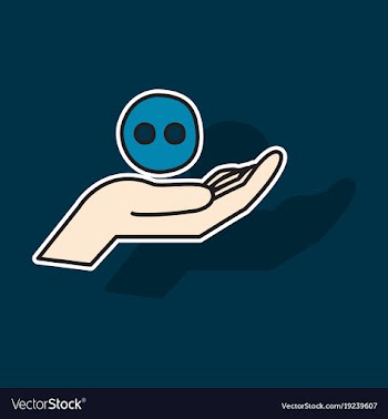 Sticker unusual look web icon of modern social vector image