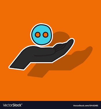 Sticker unusual look web icon of modern social vector image