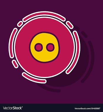 Sticker unusual look web icon of modern social vector image
