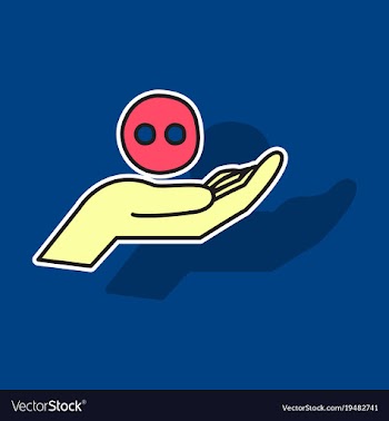 Sticker unusual look web icon of modern social vector image