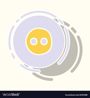 Sticker unusual look web icon of modern social vector image