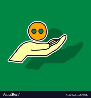 Sticker unusual look web icon of modern social vector image