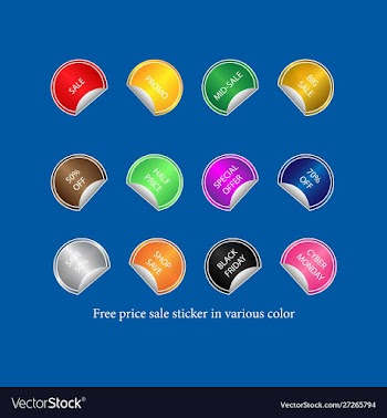 Sticker vector image