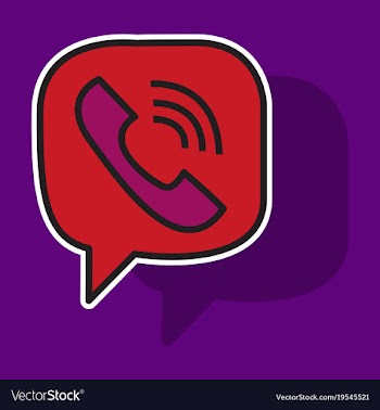 Sticker viber flat icon element template for vector image