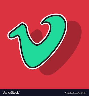Sticker vimeo icon on background vector image
