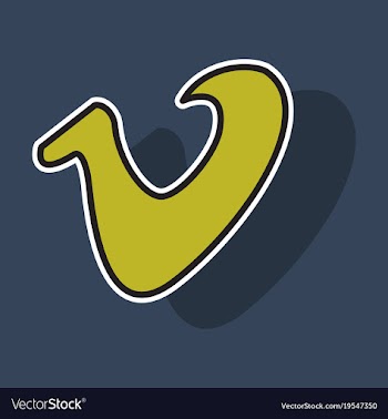 Sticker vimeo icon on background vector image