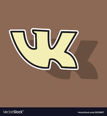 Sticker vkontakte icon on background vector image