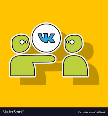 Sticker vkontakte icon on background vector image