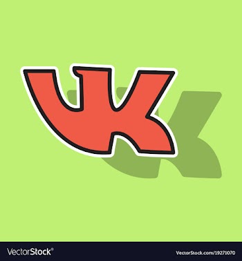 Sticker vkontakte icon on background vector image