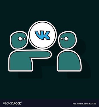Sticker vkontakte icon on background vector image