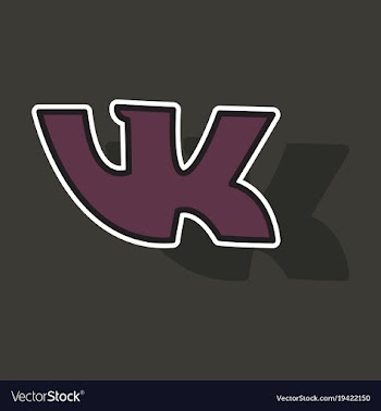 Sticker vkontakte icon on background vector image
