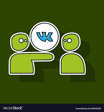 Sticker vkontakte icon on background vector image