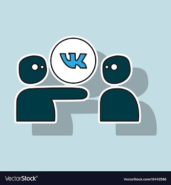 Sticker vkontakte icon on background vector image