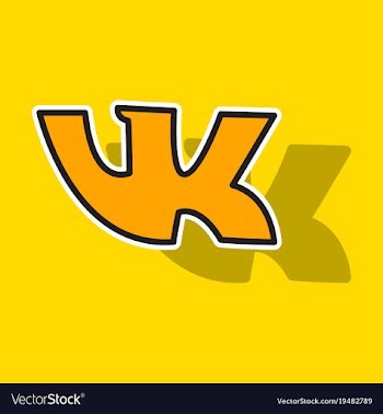Sticker vkontakte icon on background vector image