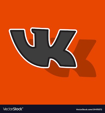 Sticker vkontakte icon on background vector image