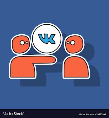 Sticker vkontakte icon on background vector image