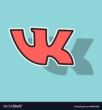 Sticker vkontakte icon on background vector image