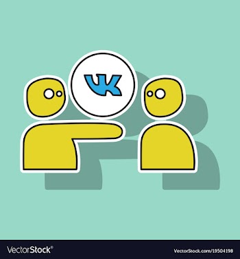 Sticker vkontakte icon on background vector image