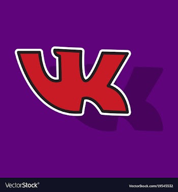Sticker vkontakte icon on background vector image