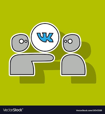 Sticker vkontakte icon on background vector image