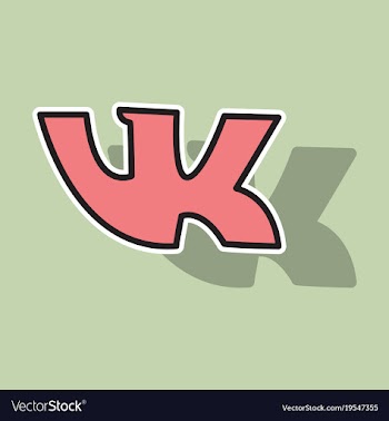 Sticker vkontakte icon on background vector image
