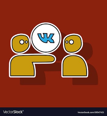 Sticker vkontakte icon on background vector image