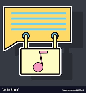 Sticker voice mail icon speaker symbol audio vector image