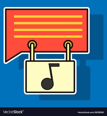 Sticker voice mail icon speaker symbol audio vector image