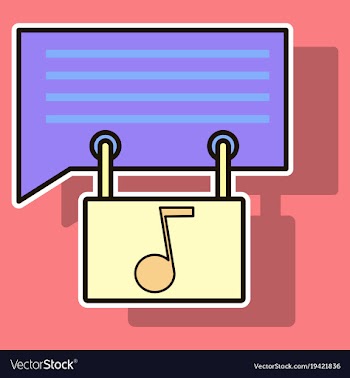 Sticker voice mail icon speaker symbol audio vector image
