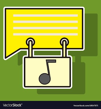 Sticker voice mail icon speaker symbol audio vector image