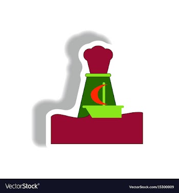 Sticker volcano explosion and boat vector image