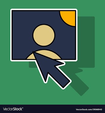 Sticker web design elements picture mouse arrow vector image
