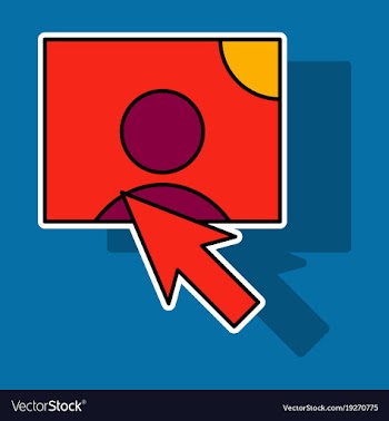 Sticker web design elements picture mouse arrow vector image