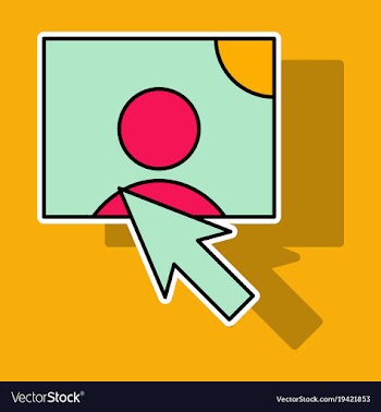 Sticker web design elements picture mouse arrow vector image