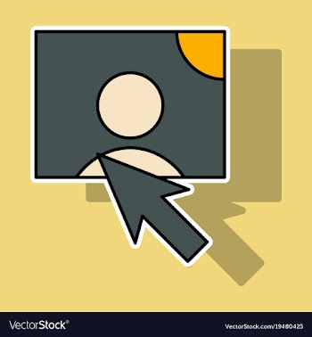 Sticker web design elements picture mouse arrow vector image