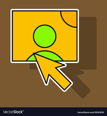 Sticker web design elements picture mouse arrow vector image