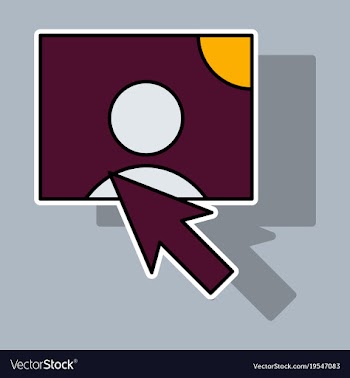 Sticker web design elements picture mouse arrow vector image