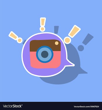 Sticker web icon of modern lineart camera digital vector image