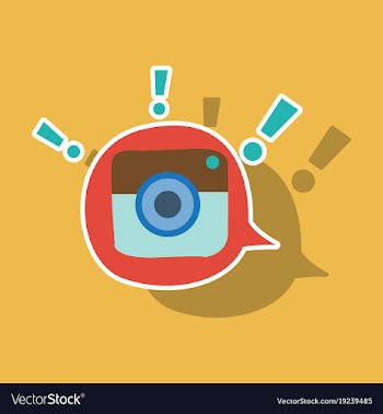 Sticker web icon of modern lineart camera digital vector image