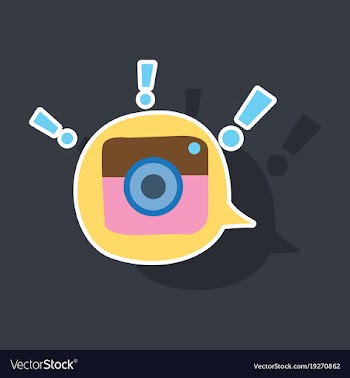 Sticker web icon of modern lineart camera digital vector image