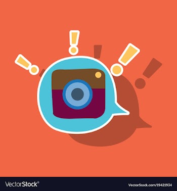 Sticker web icon of modern lineart camera digital vector image