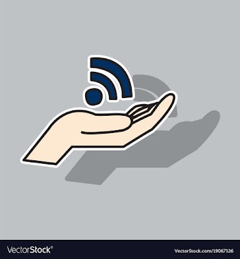 Sticker wifi signal vector image