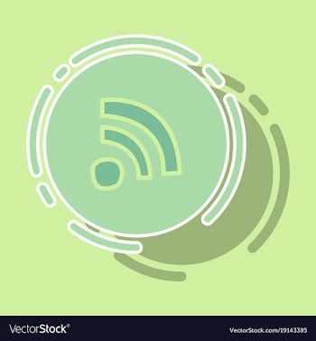 Sticker wifi signal vector image