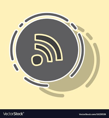 Sticker wifi signal vector image