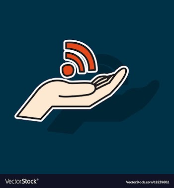 Sticker wifi signal vector image