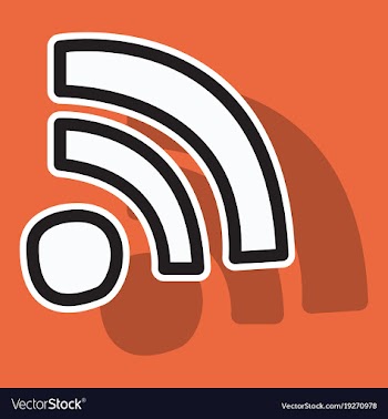 Sticker wifi signal vector image