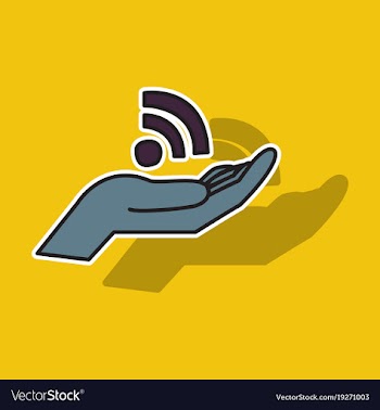 Sticker wifi signal vector image