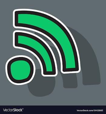Sticker wifi signal vector image